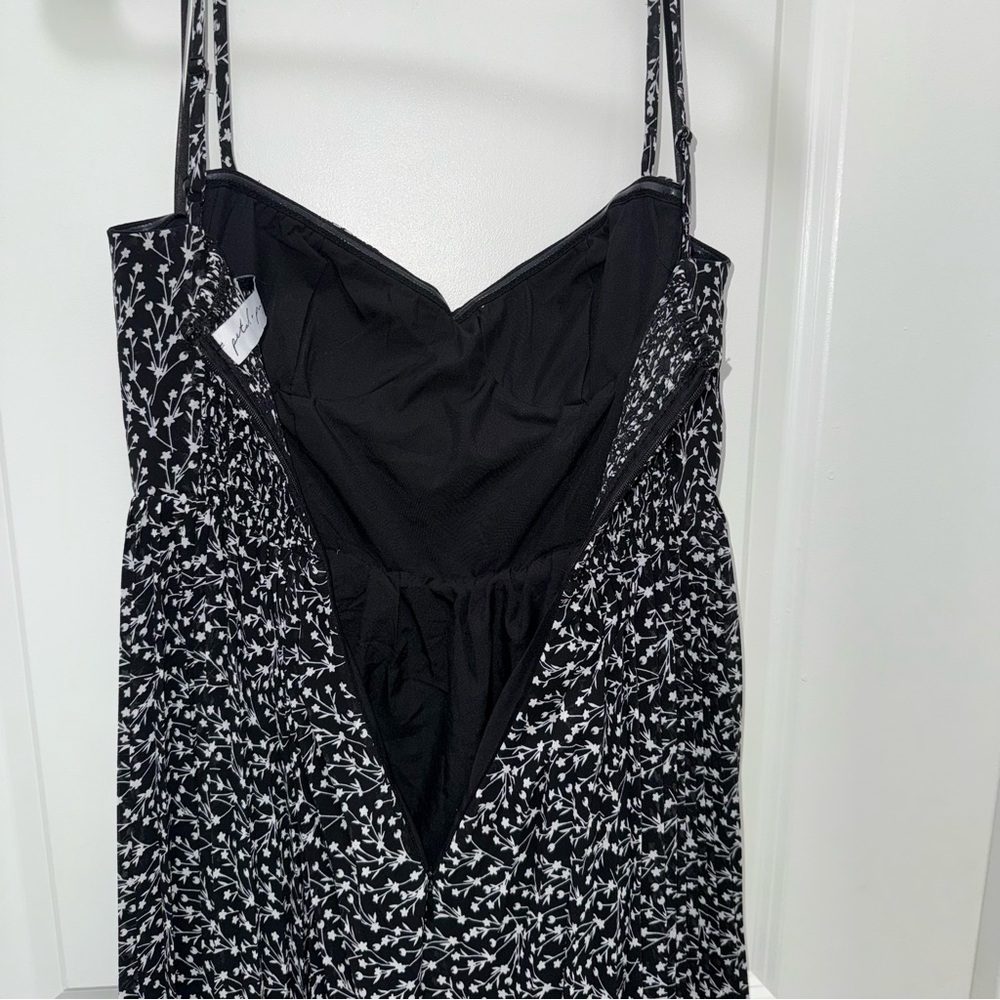 Petal + Pup Black & White Floral Bustier Maxi Formal Dress - Picture 8 of 8
